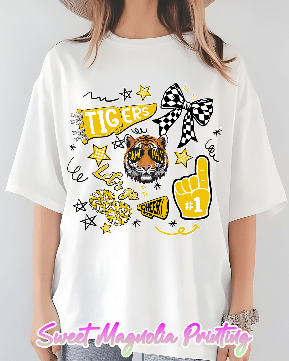Game Day Tigers Montage - Sweet Magnolia Printing