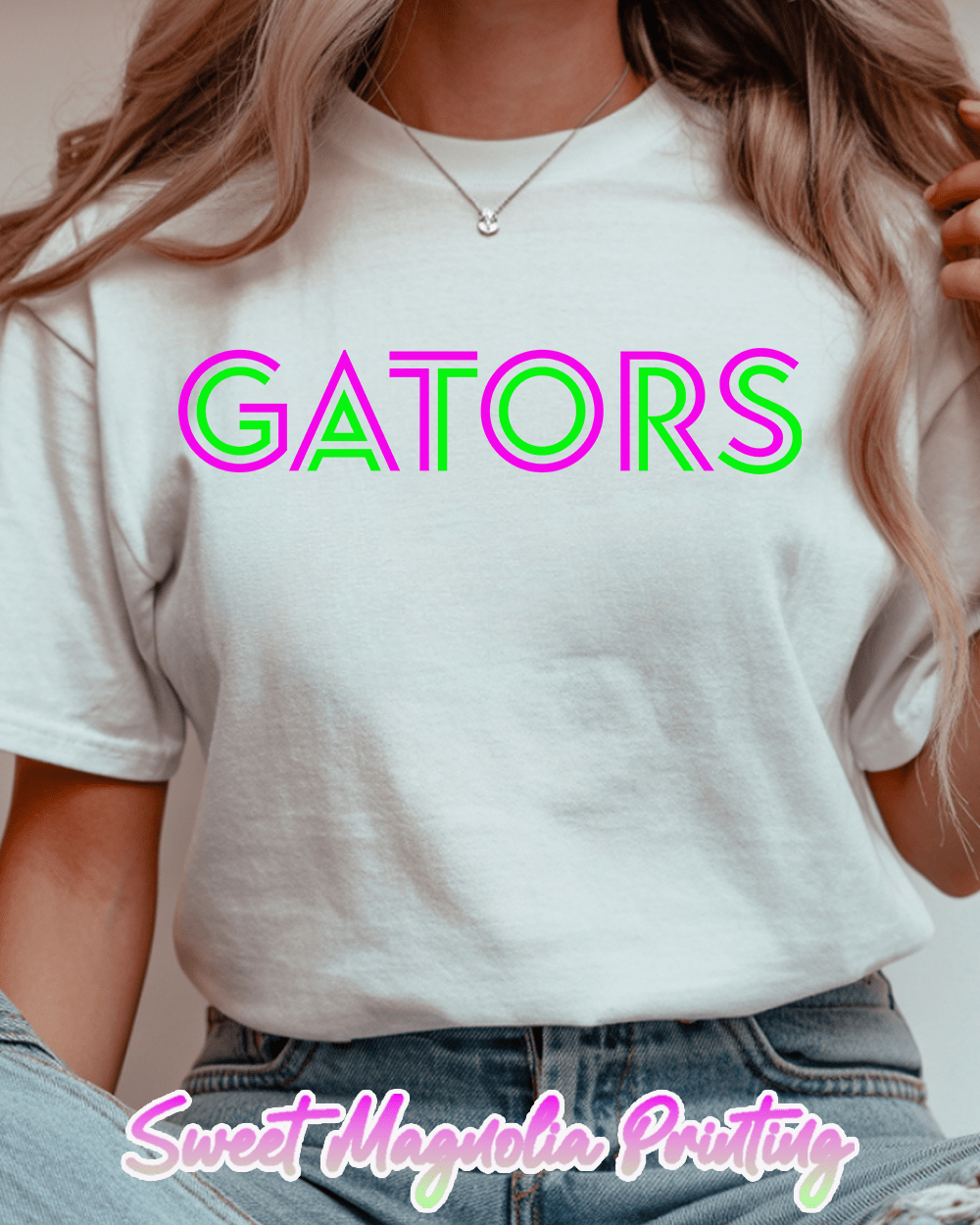 Gators In Bright Neon - Sweet Magnolia Printing