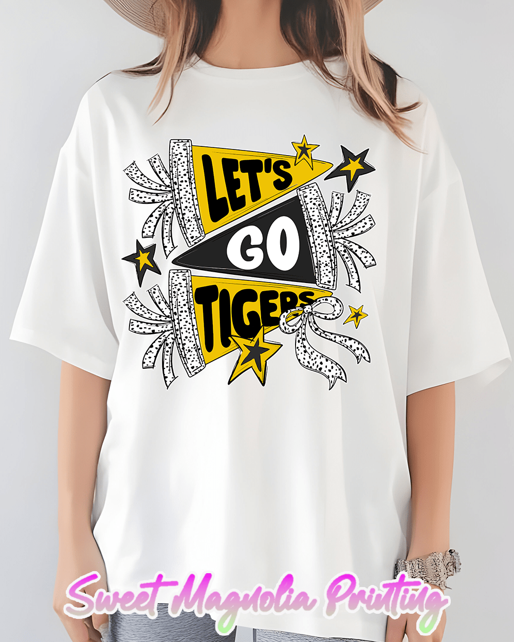 Lets Go Tigers Banners and Bows - Sweet Magnolia Printing