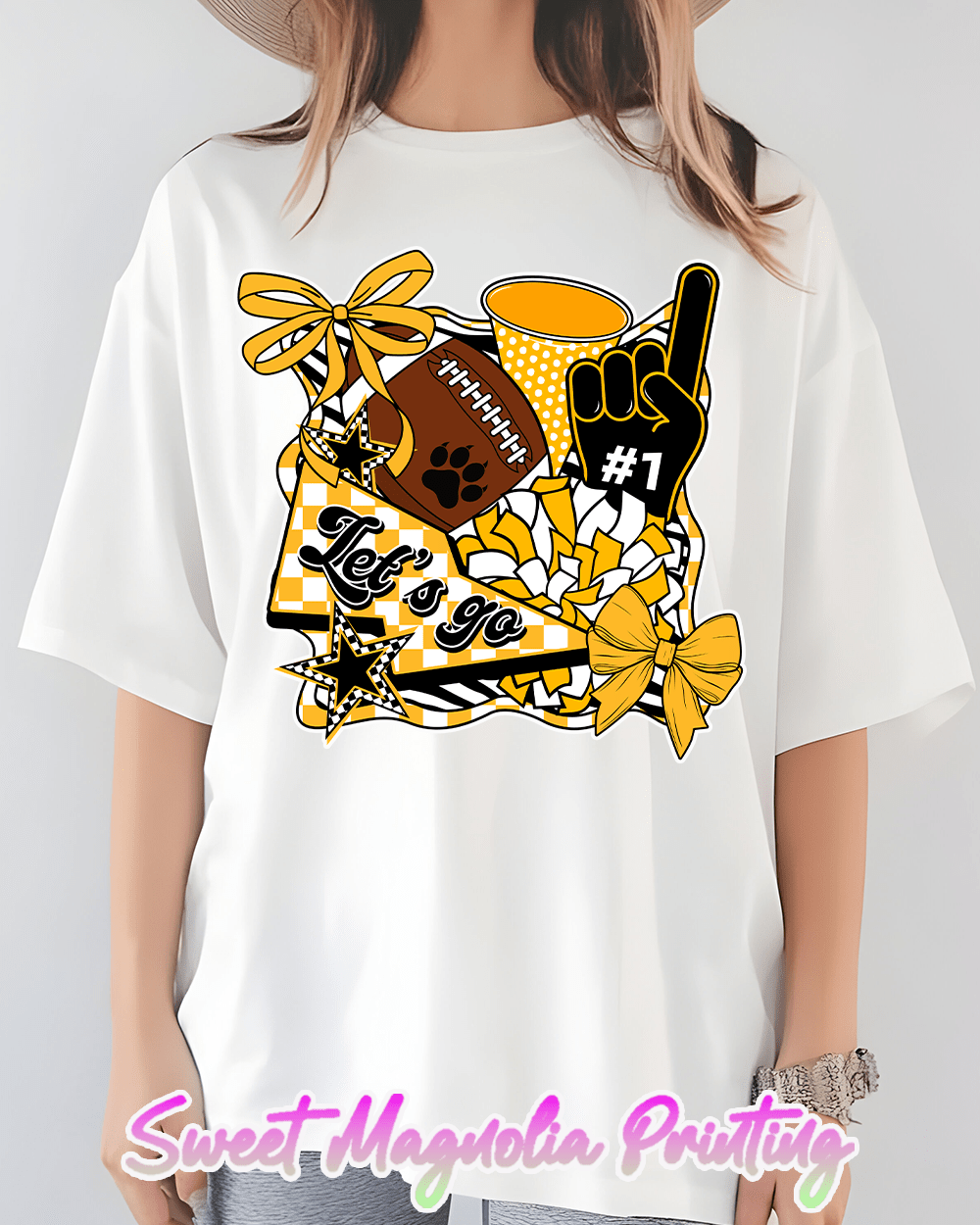 Lets Go Tigers Number One Fan (Comfort Colors) - Sweet Magnolia Printing