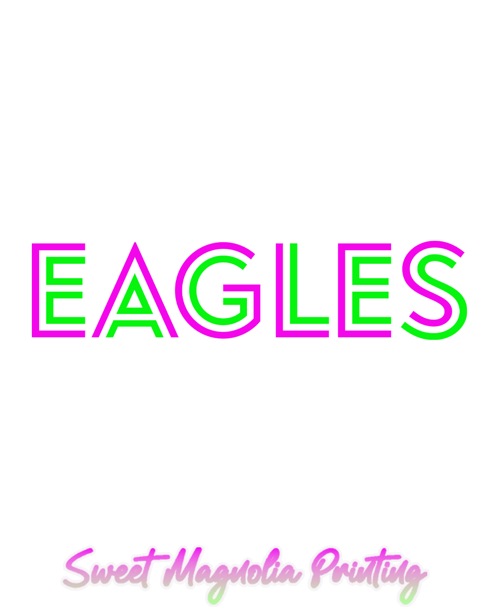 Eagles In Bright Neon - Sweet Magnolia Printing