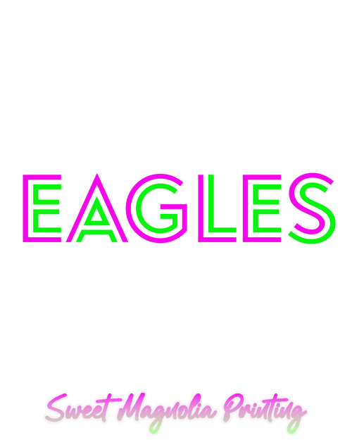 Eagles In Bright Neon - Sweet Magnolia Printing