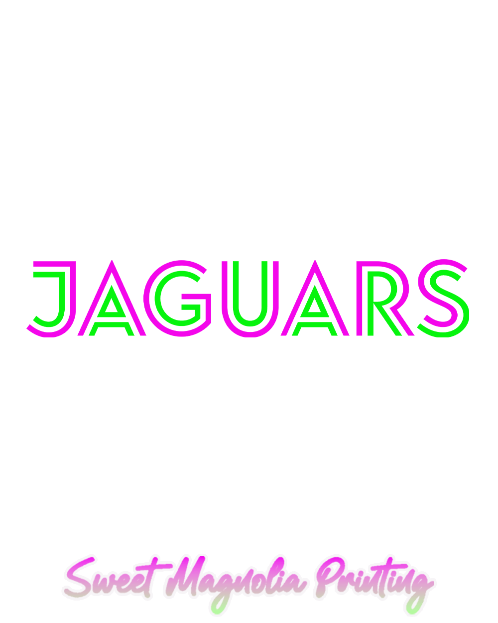 Jaguars In Bright Neon - Sweet Magnolia Printing