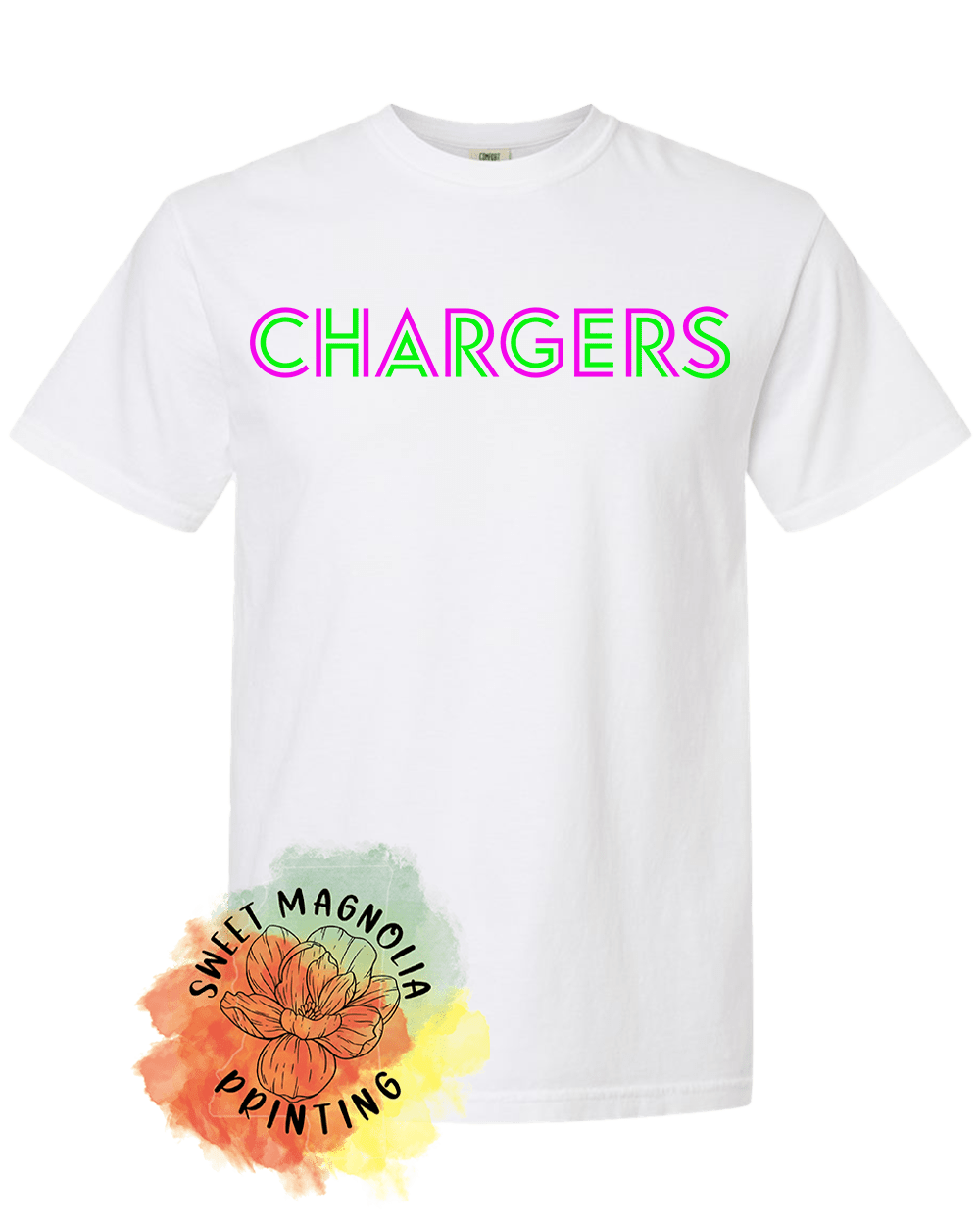 Chargers In Bright Neon - Sweet Magnolia Printing