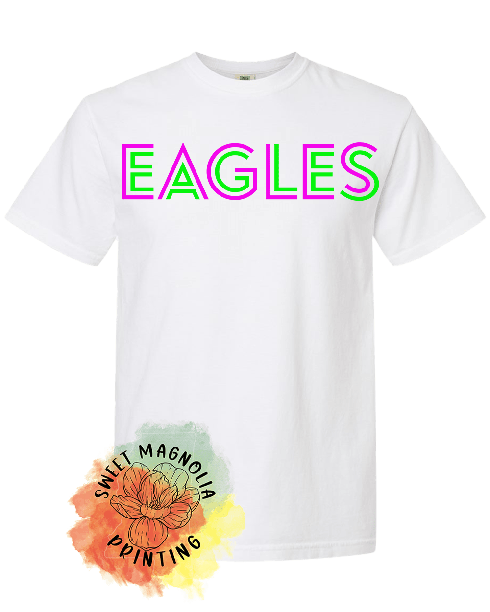 Eagles In Bright Neon - Sweet Magnolia Printing
