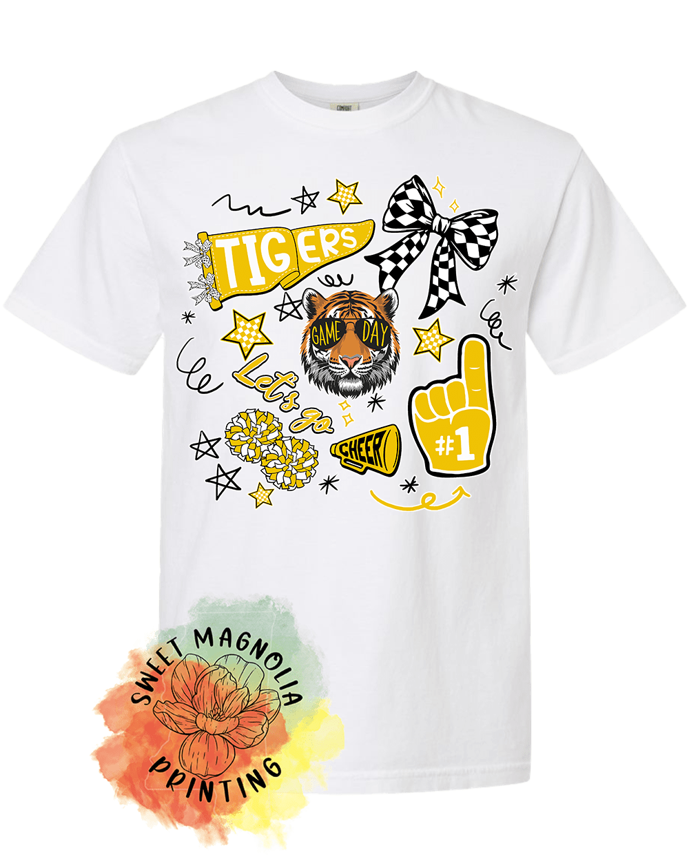 Game Day Tigers Montage - Sweet Magnolia Printing