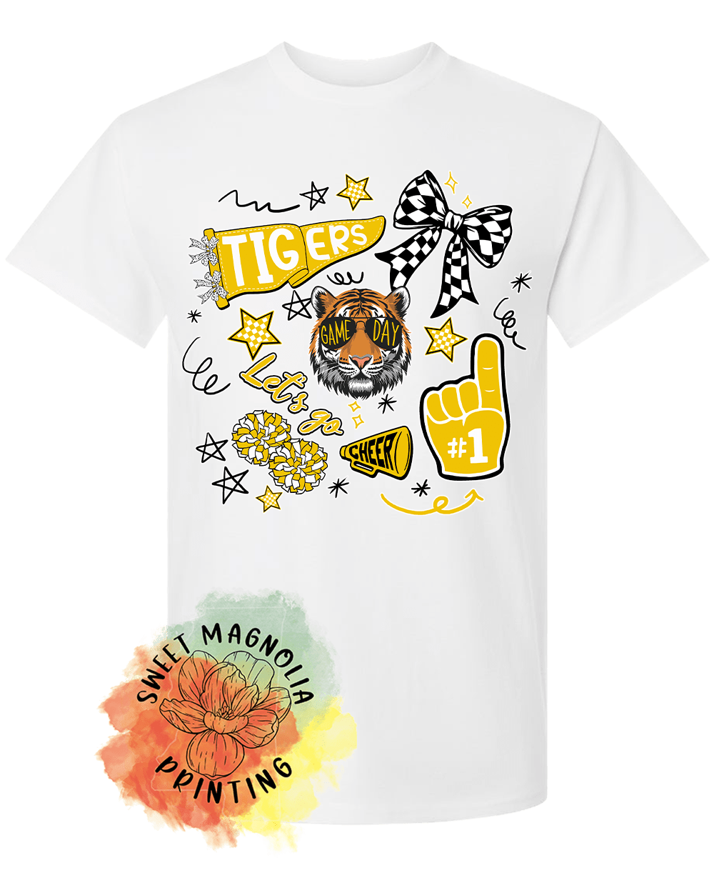 Game Day Tigers Montage - Sweet Magnolia Printing