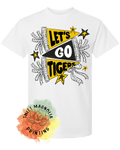 Lets Go Tigers Banners and Bows - Gildan White