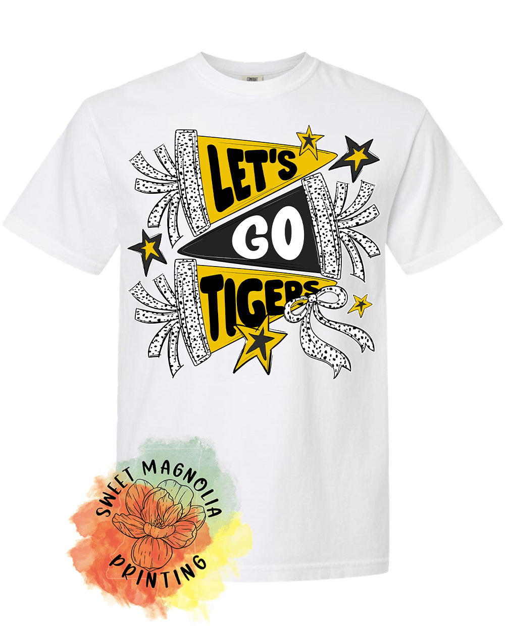 Lets Go Tigers Banners and Bows - Sweet Magnolia Printing