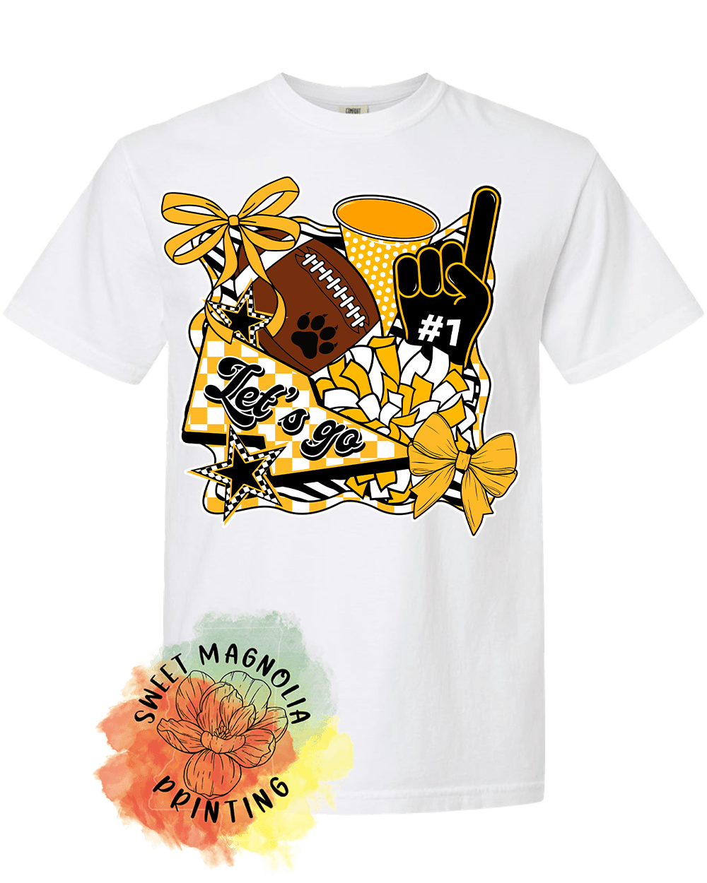 Lets Go Tigers Number One Fan (Comfort Colors) - Sweet Magnolia Printing