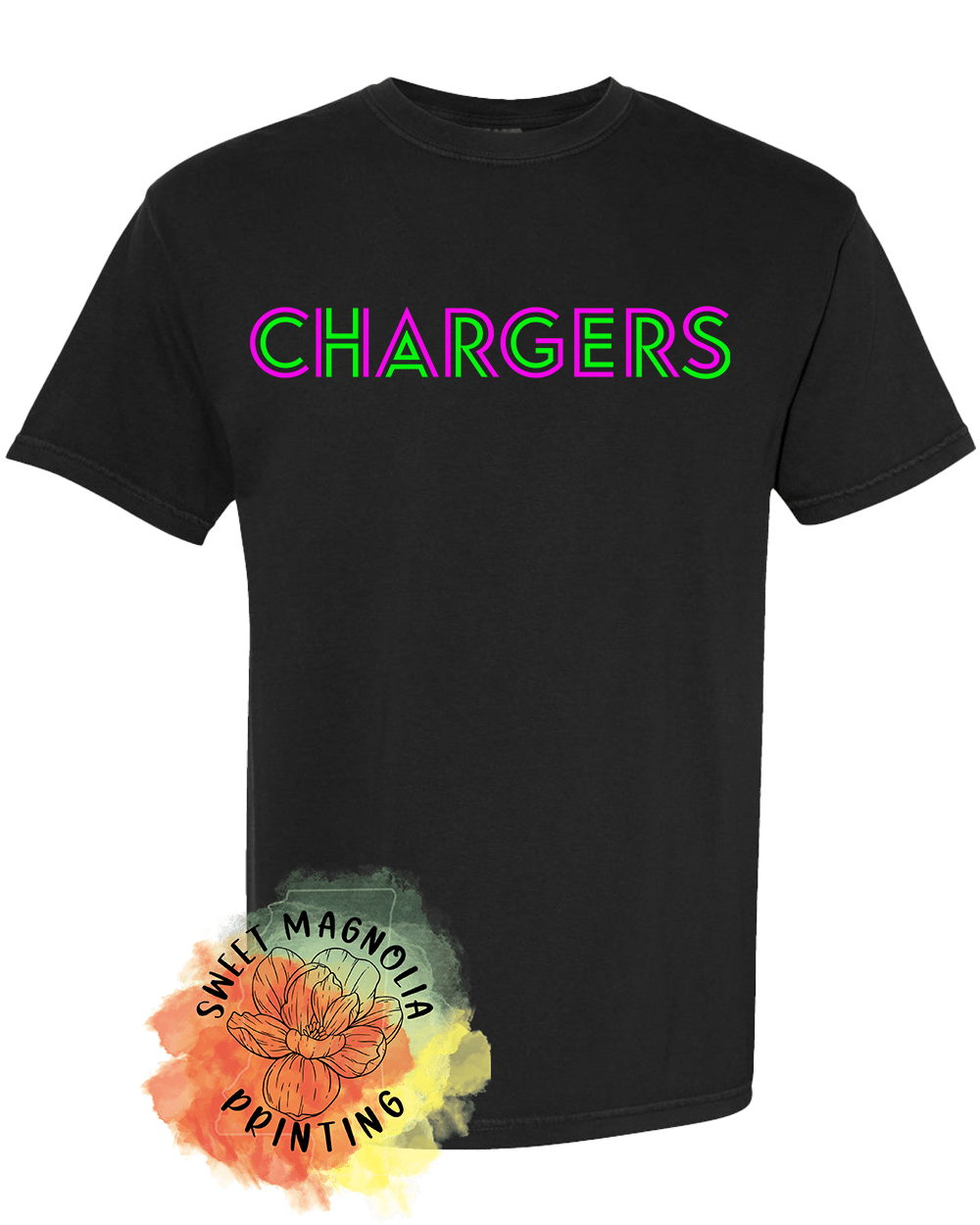 Chargers In Bright Neon - Sweet Magnolia Printing