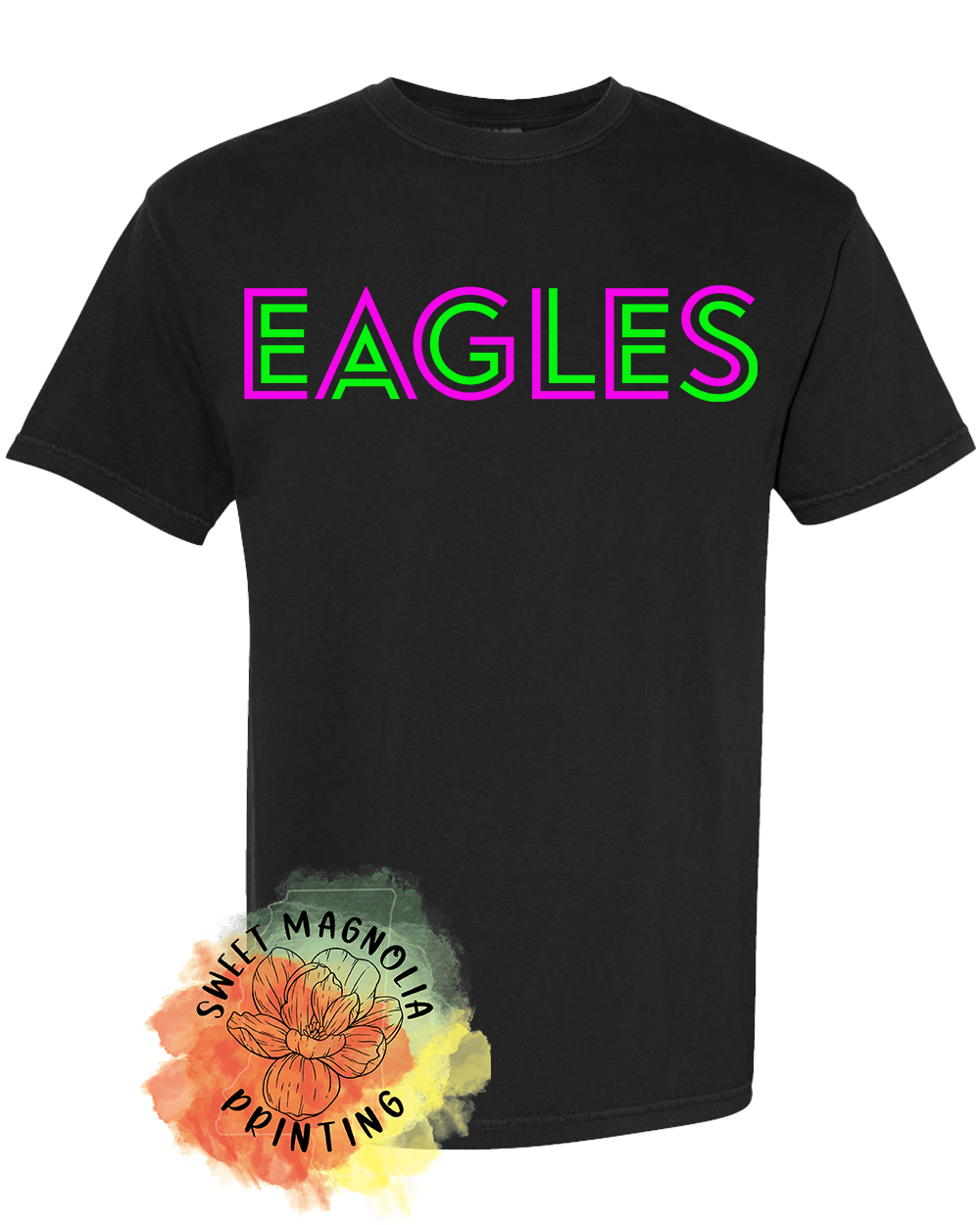 Eagles In Bright Neon - Sweet Magnolia Printing