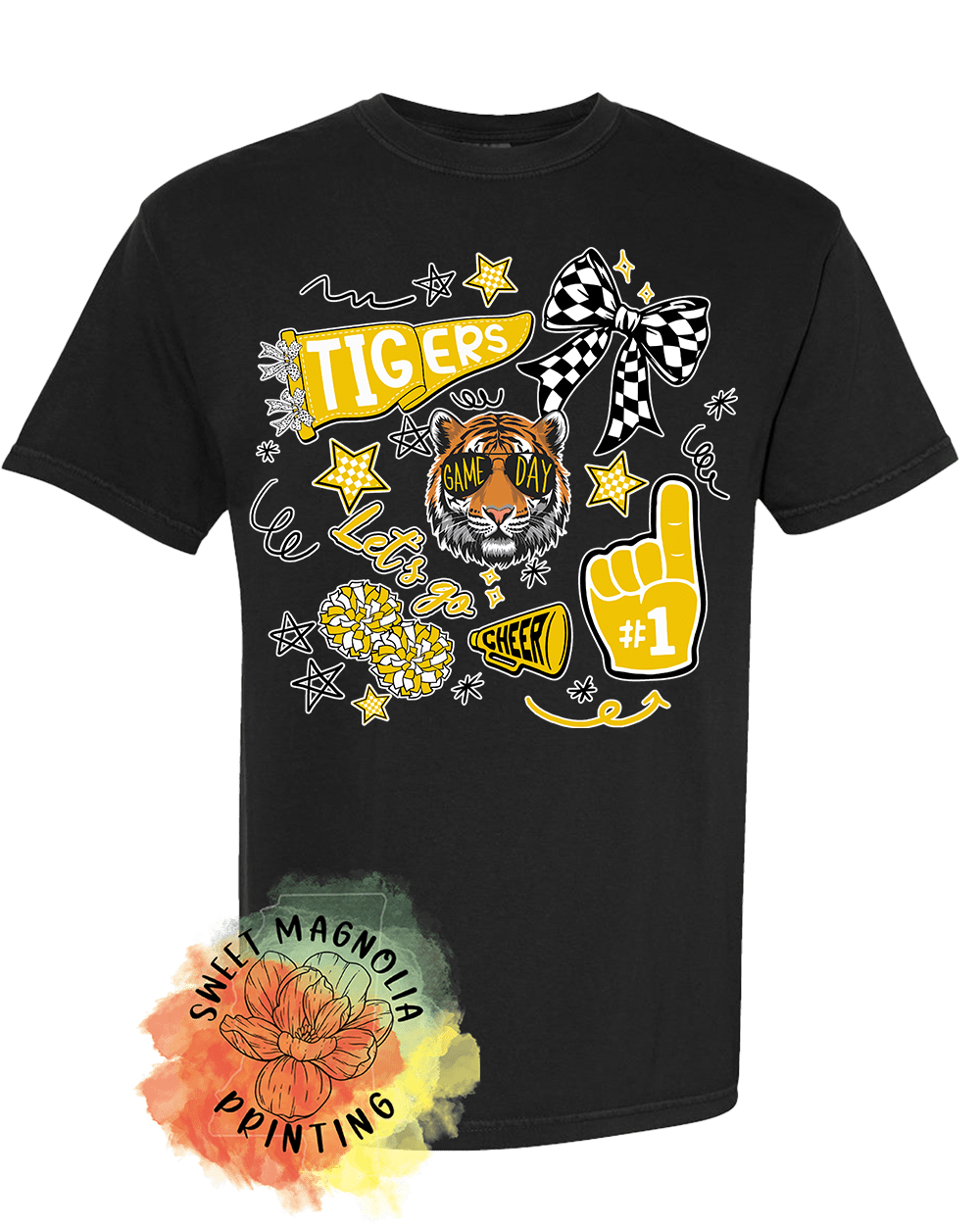Game Day Tigers Montage - Sweet Magnolia Printing
