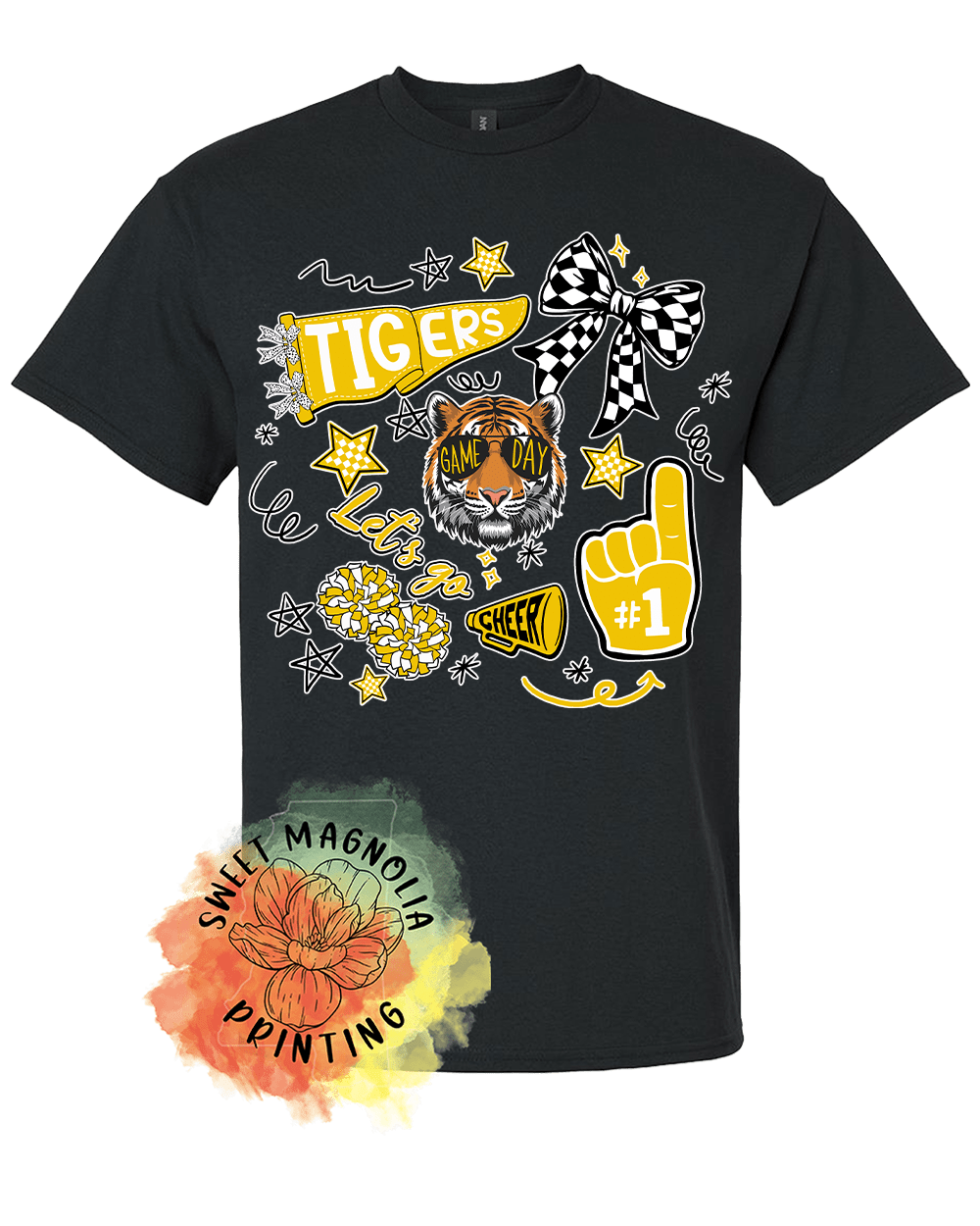 Game Day Tigers Montage - Sweet Magnolia Printing