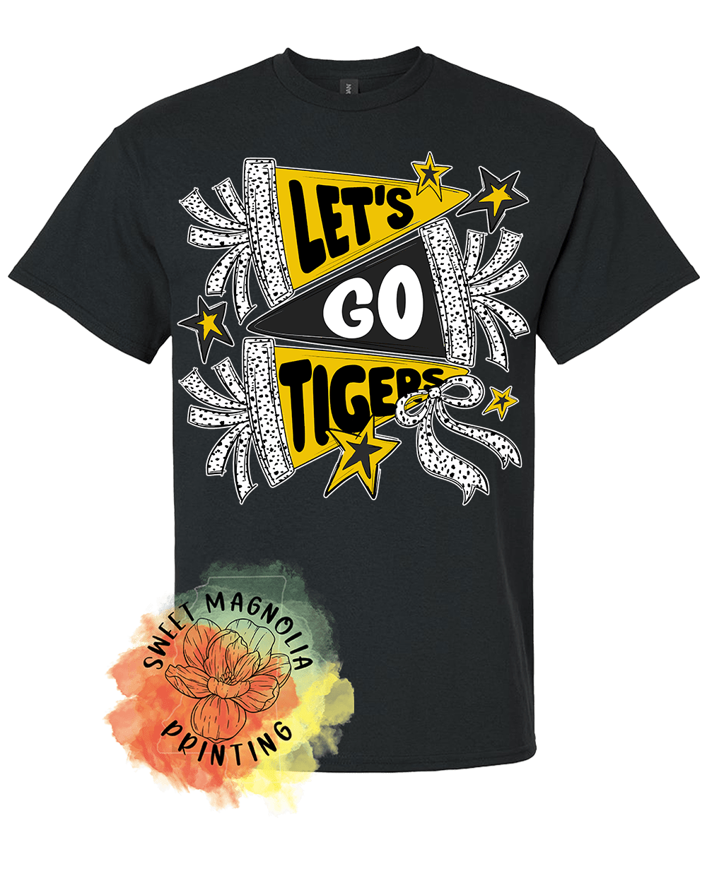 Lets Go Tigers Banners and Bows - Sweet Magnolia Printing