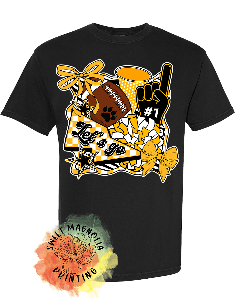 Lets Go Tigers Number One Fan (Comfort Colors) - Sweet Magnolia Printing