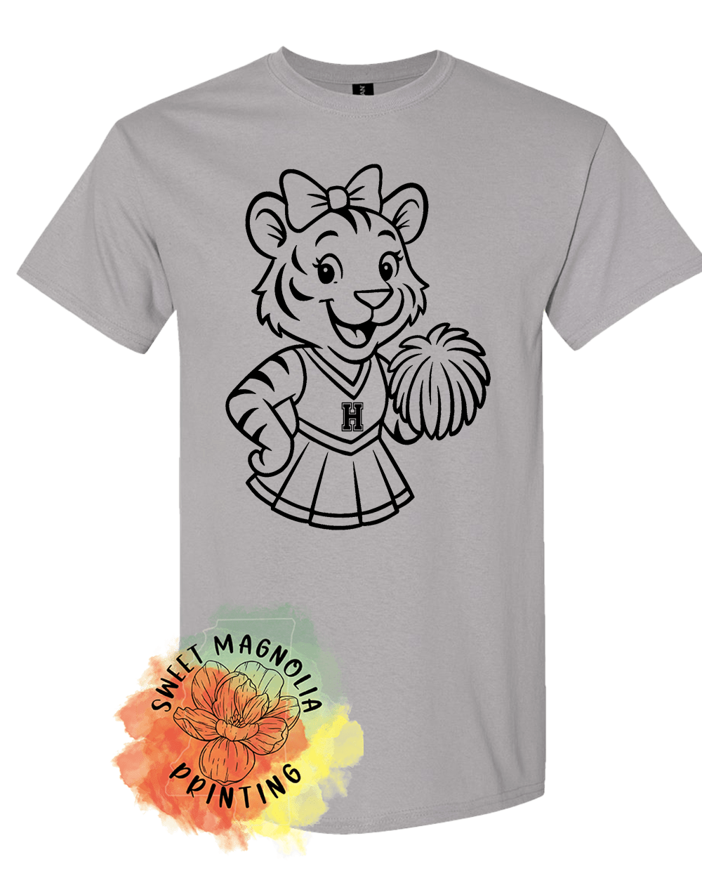 Tiger Cheer Lineart - Sweet Magnolia Printing