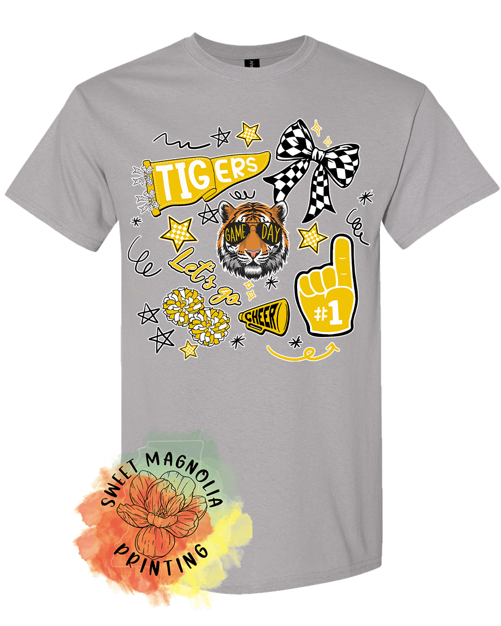Game Day Tigers Montage - Sweet Magnolia Printing