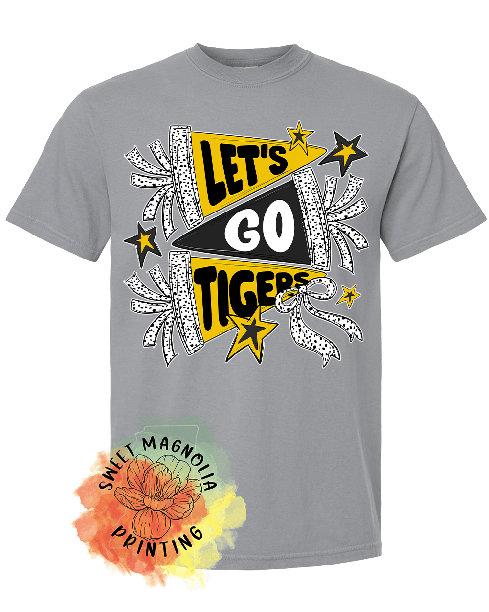 Lets Go Tigers Banners and Bows - Sweet Magnolia Printing