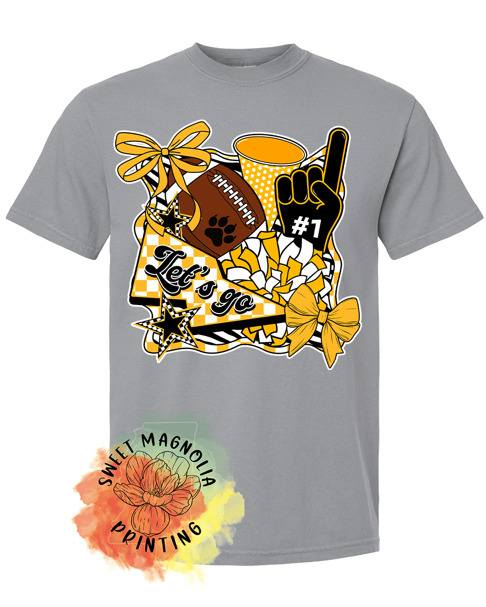 Lets Go Tigers Number One Fan (Comfort Colors) - Sweet Magnolia Printing