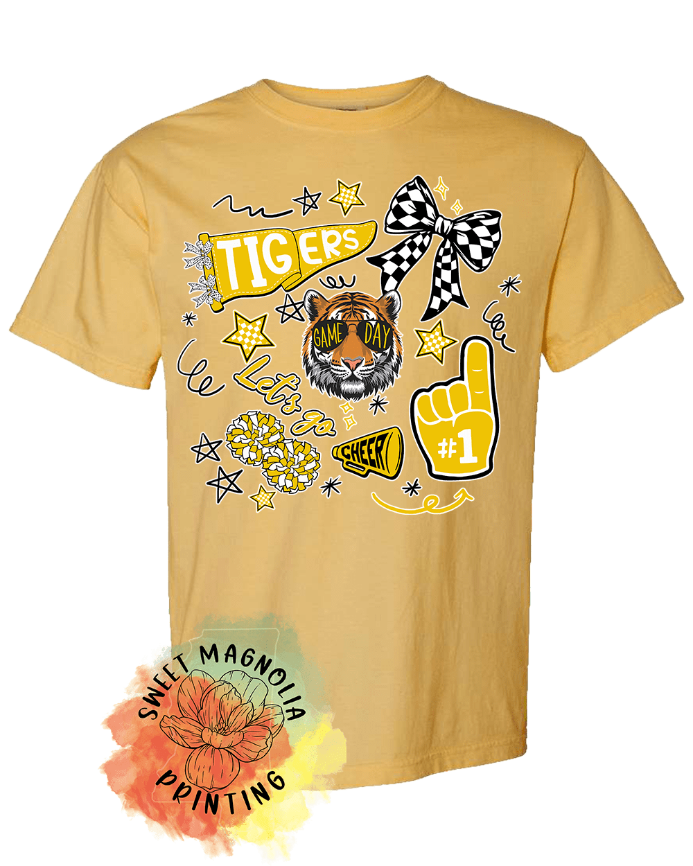 Game Day Tigers Montage - Sweet Magnolia Printing