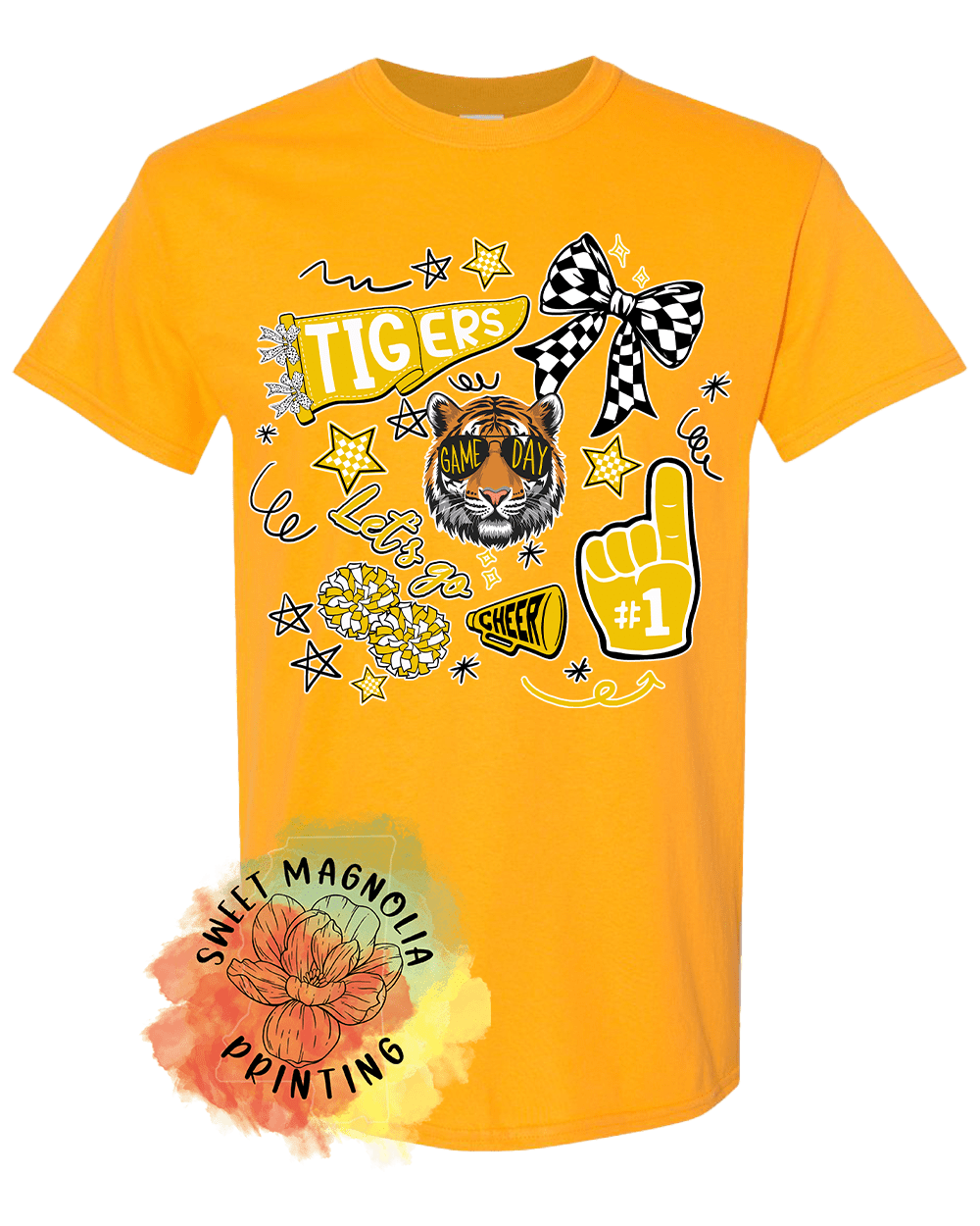 Game Day Tigers Montage - Sweet Magnolia Printing