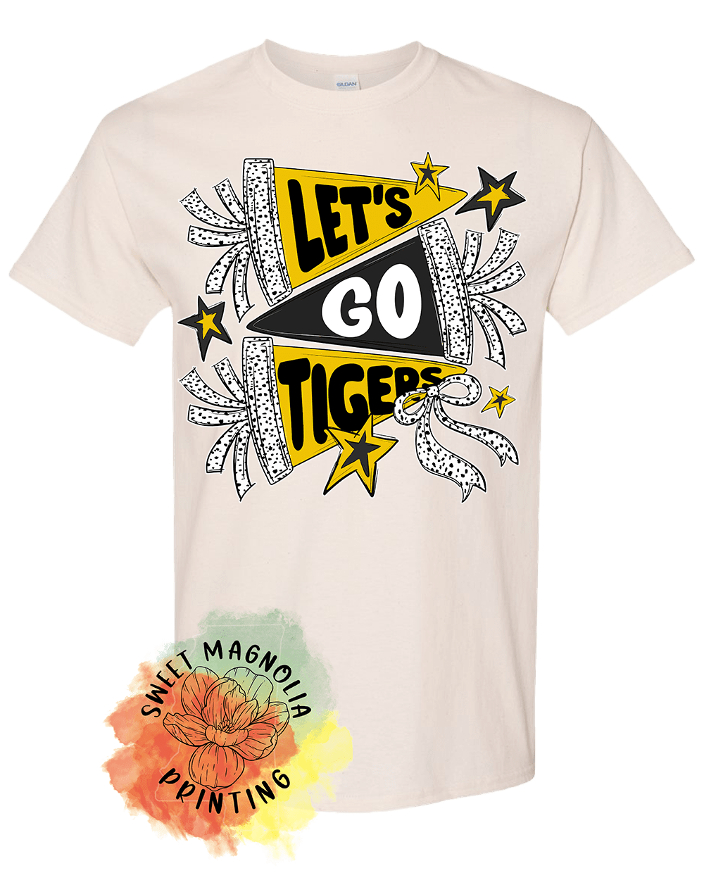 Lets Go Tigers Banners and Bows - Sweet Magnolia Printing
