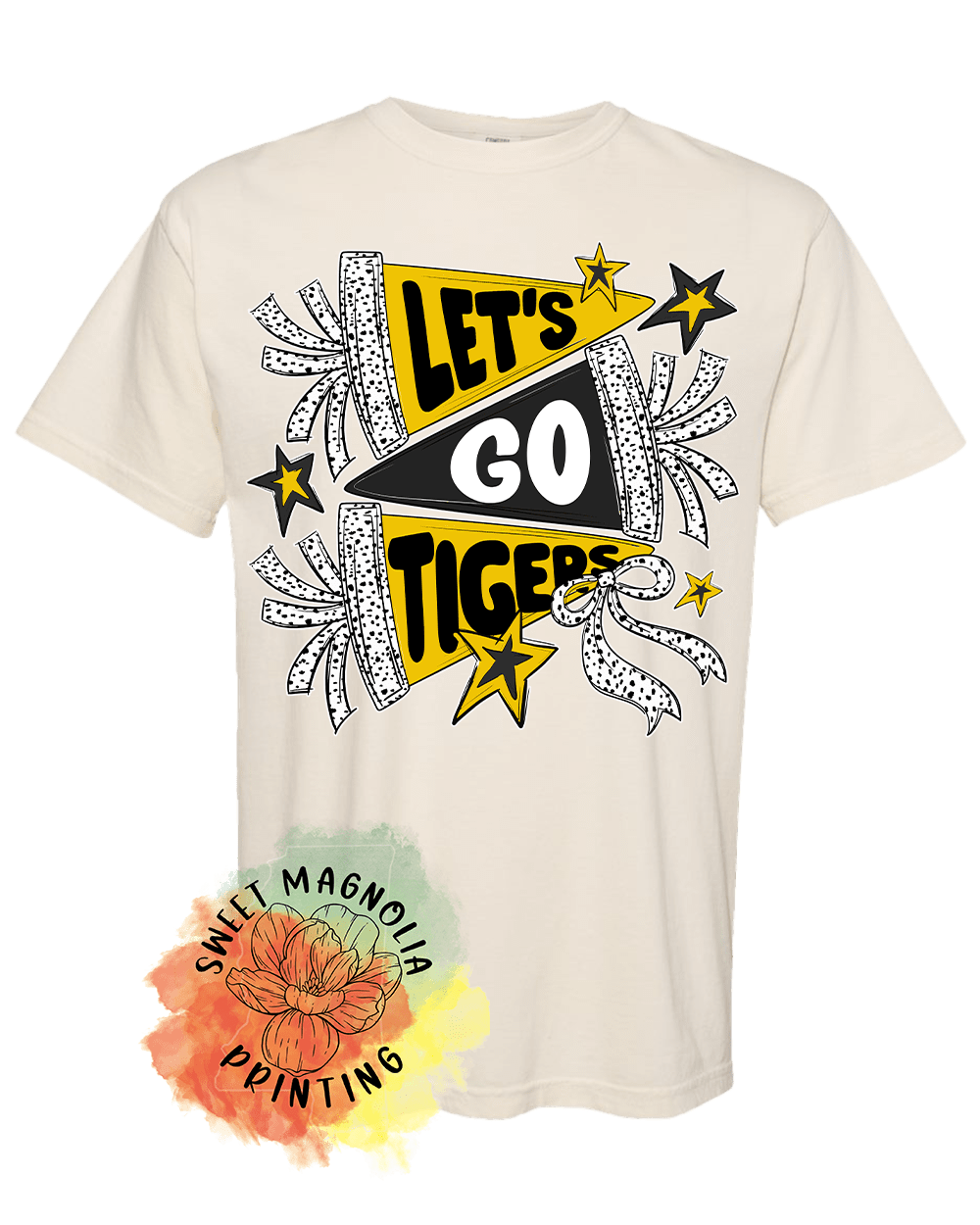 Lets Go Tigers Banners and Bows - Sweet Magnolia Printing