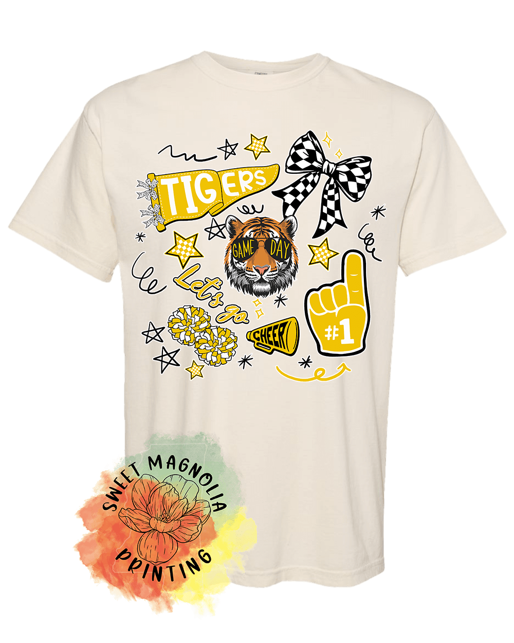 Game Day Tigers Montage - Sweet Magnolia Printing