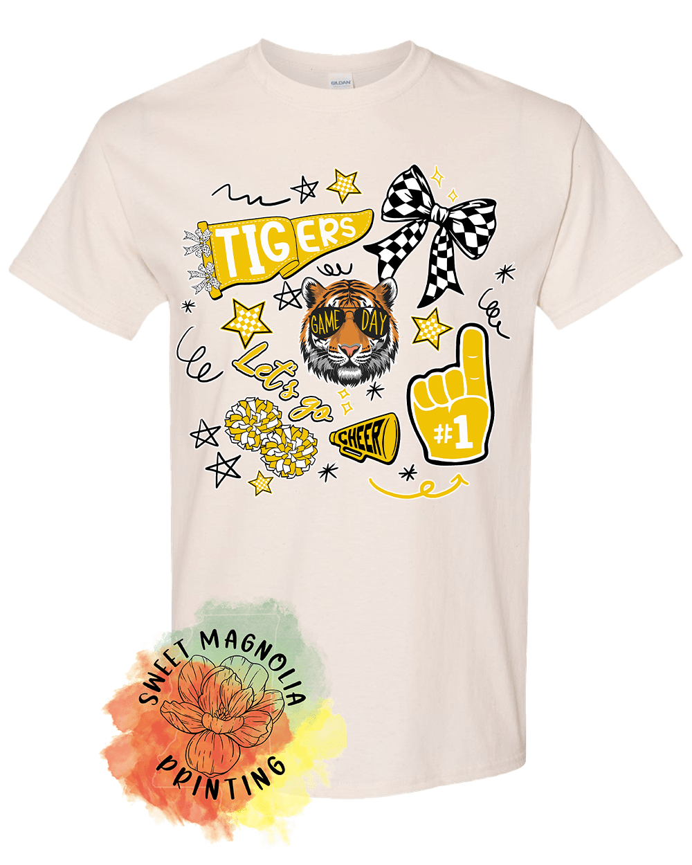 Game Day Tigers Montage - Sweet Magnolia Printing