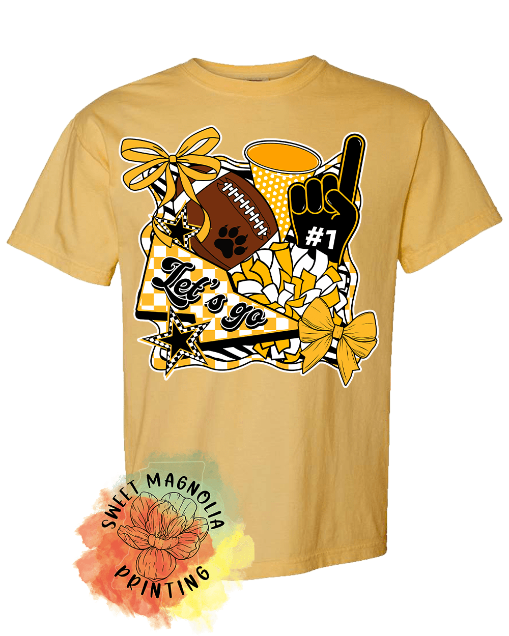 Lets Go Tigers Number One Fan (Comfort Colors) - Sweet Magnolia Printing