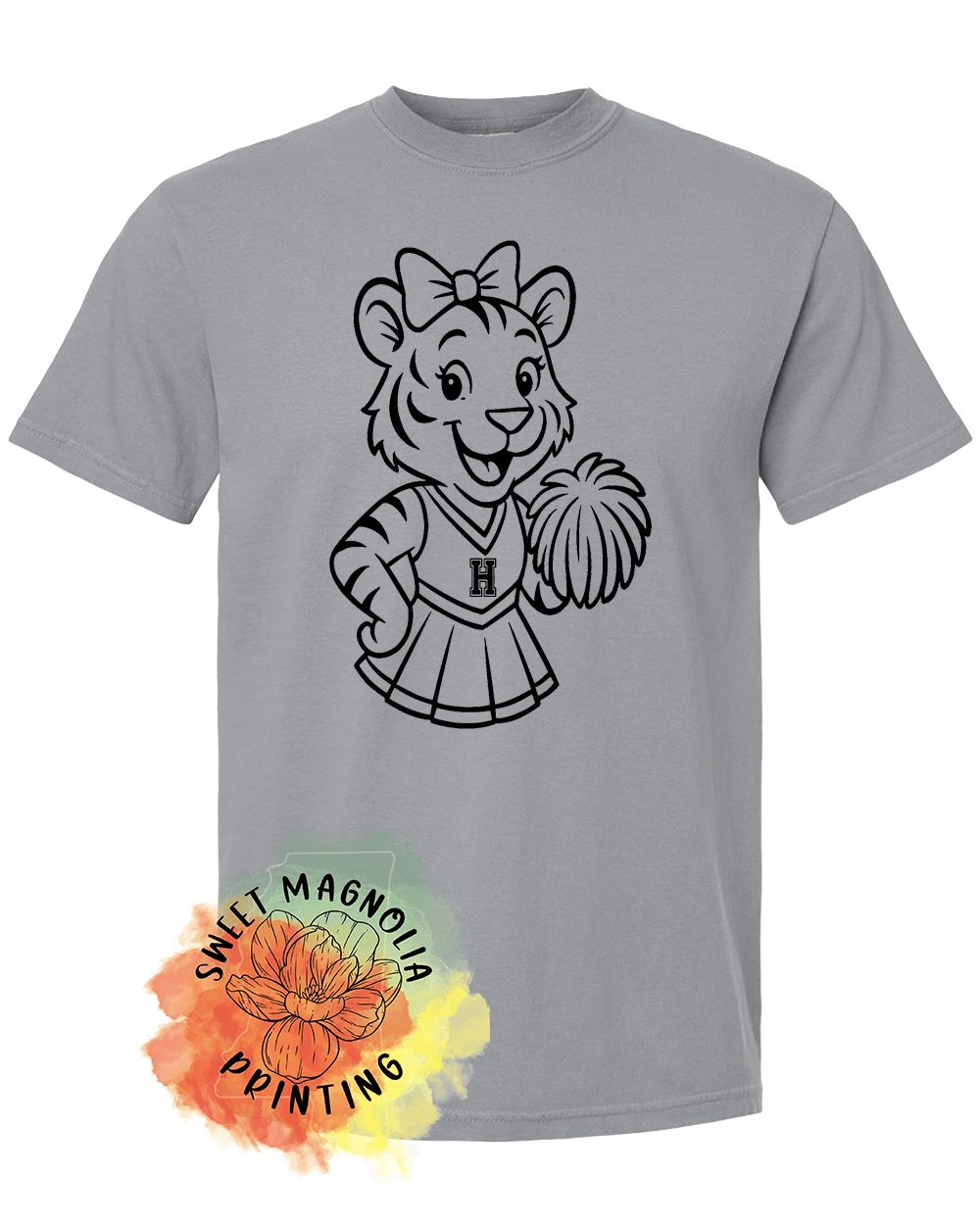 Tiger Cheer Lineart - Sweet Magnolia Printing