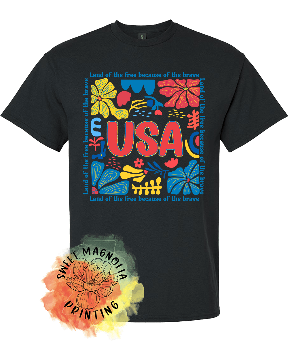 USA Land Of The Free Boho - Sweet Magnolia Printing