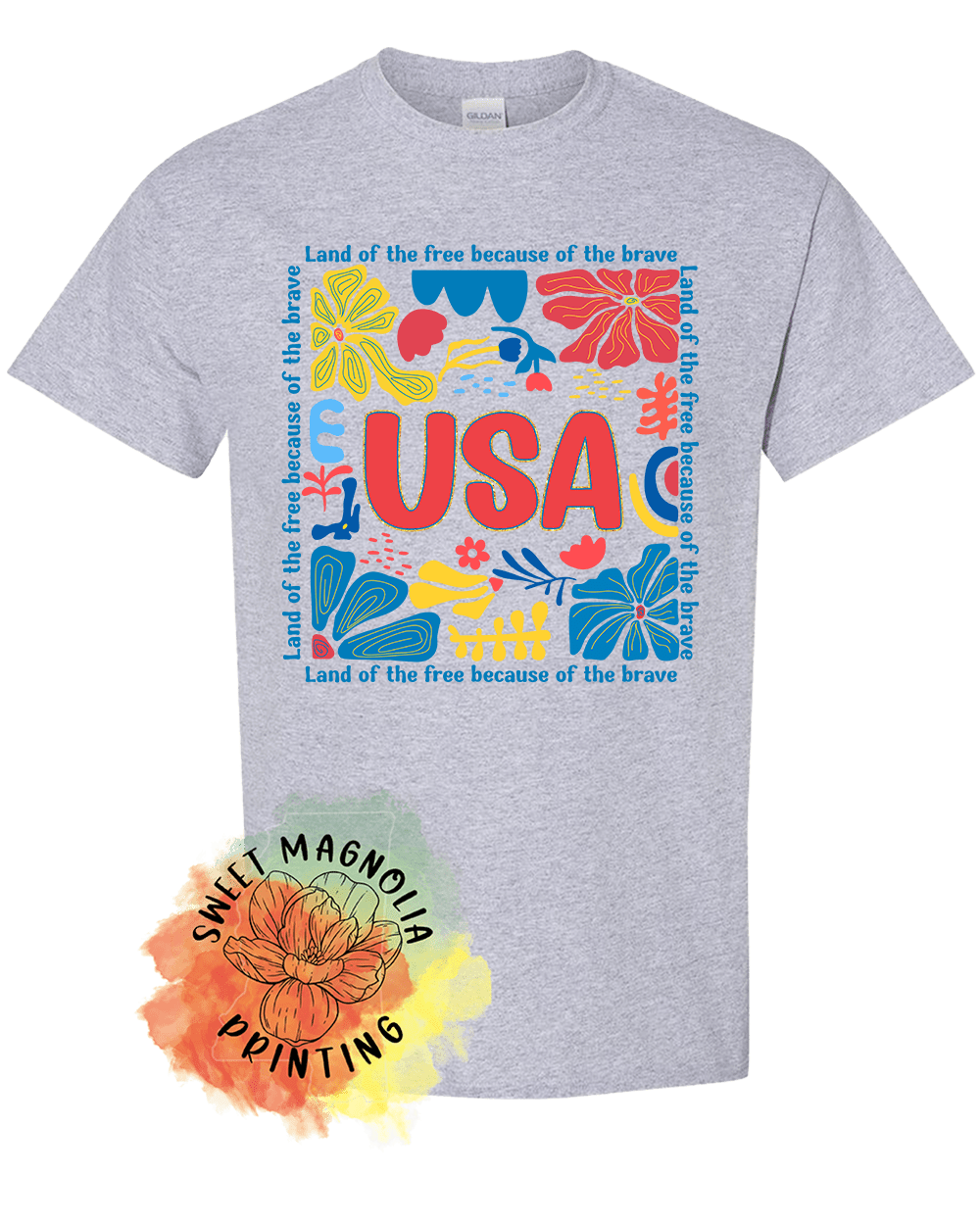 USA Land Of The Free Boho - Sweet Magnolia Printing