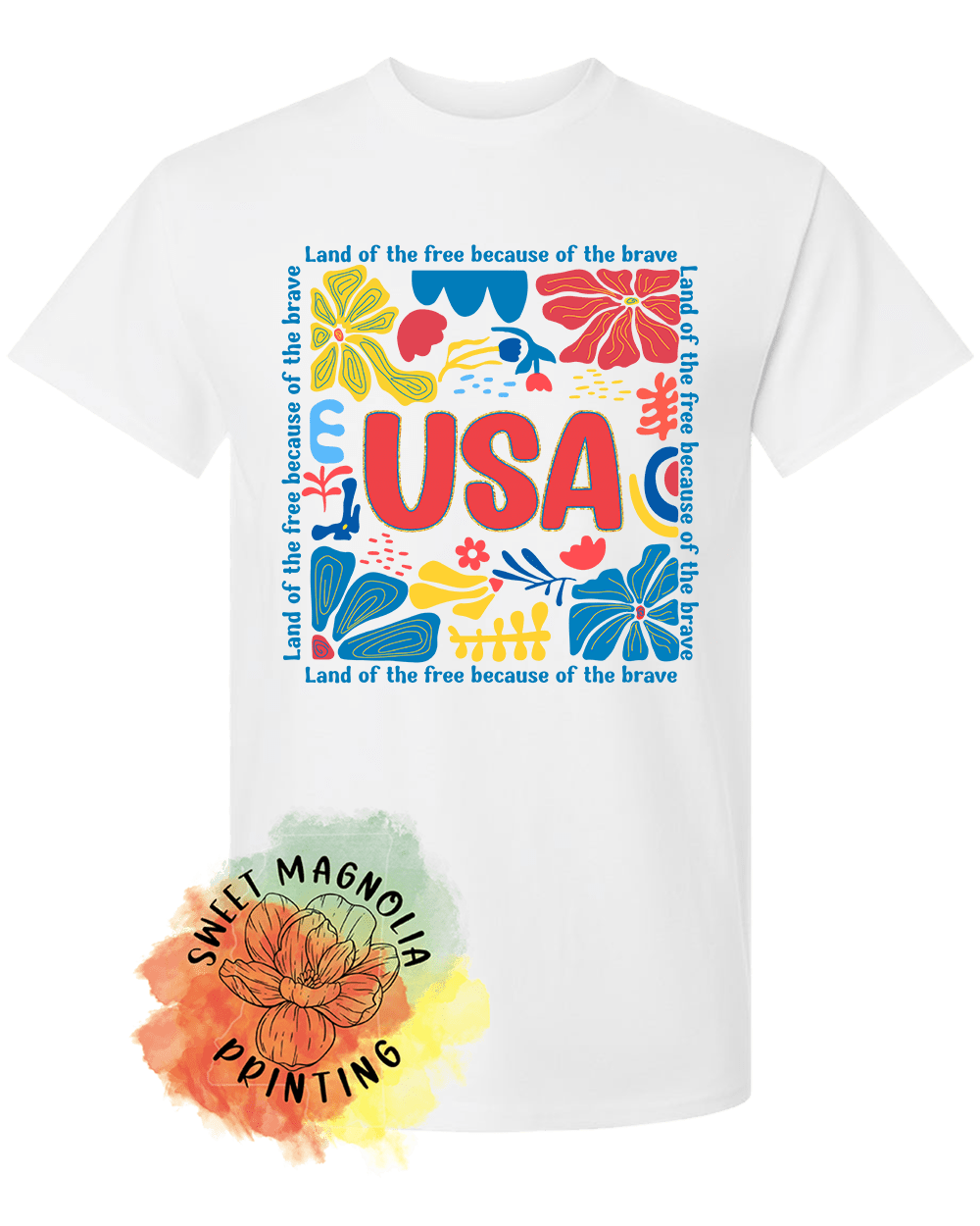 USA Land Of The Free Boho - Sweet Magnolia Printing